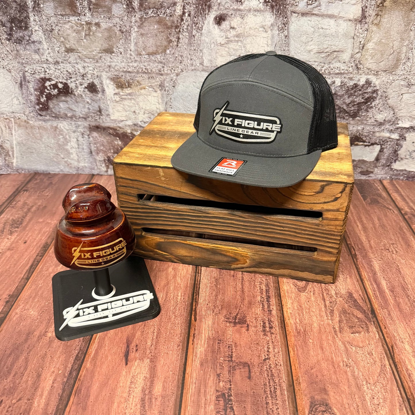 Charcoal & Black Richardson 168 Panel Hat