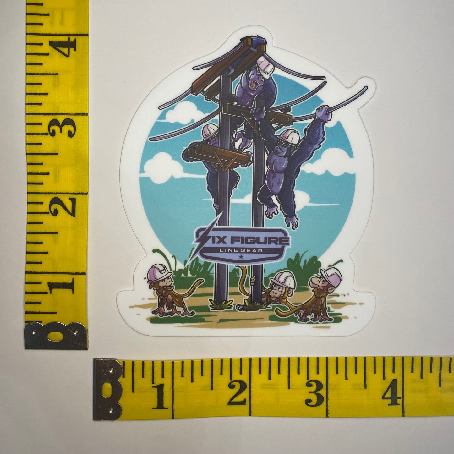 Climbing Gorillas Sticker