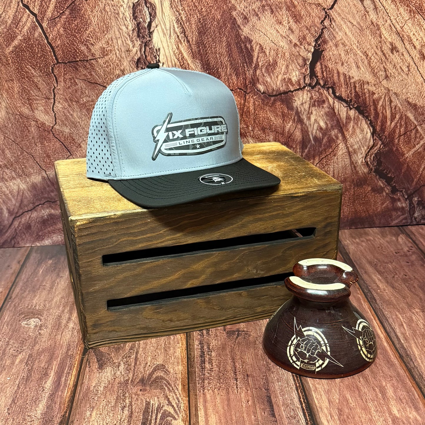 Gray & Black Zapped Hat