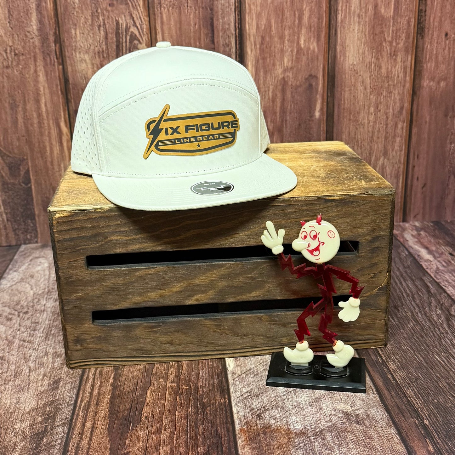 White Zapped Panel Hat