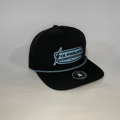Black & Blue Zapped Rope Hat