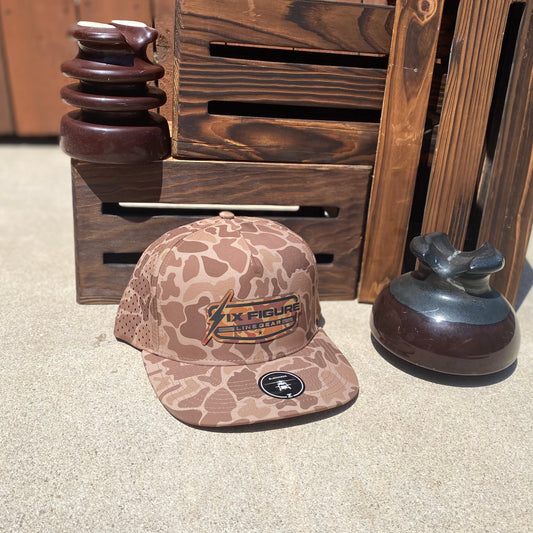 Brown Old School Camo Zapped Hat