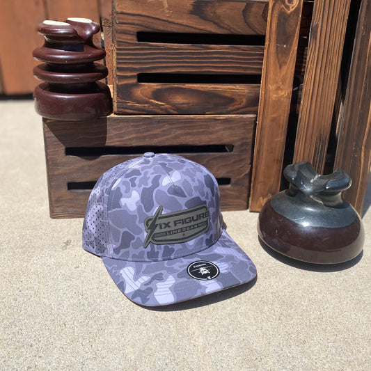 Gray Old School Camo Zapped Hat