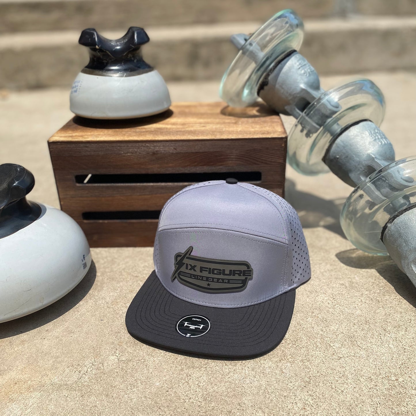 Gray & Black Zapped Panel Hat