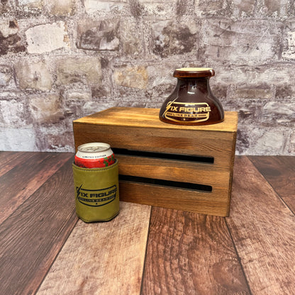 Leather Six Figure Line Gear Koozie
