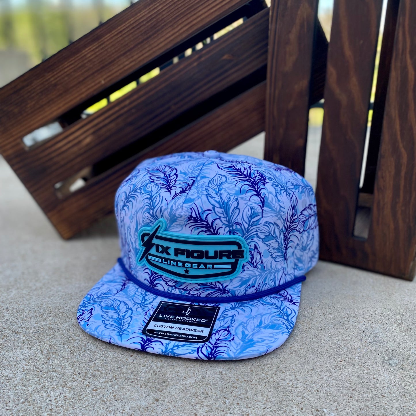 Blue Feather Livin' Hooked Rope Hat