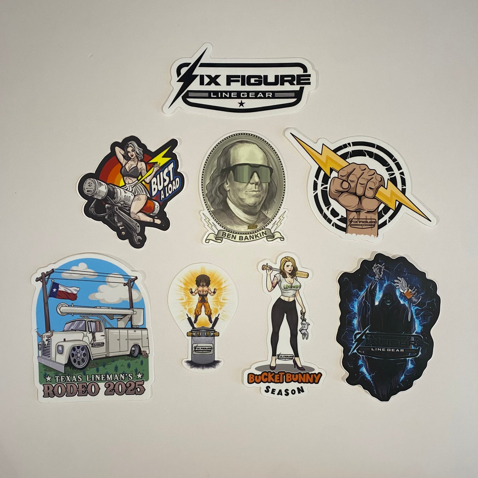 Large Stickers Sticker Pack – Six Figure Line Gear