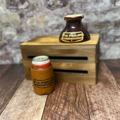 Leather Six Figure Line Gear Koozie