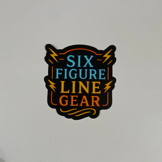 Neon Six Figure Line Gear Sticker