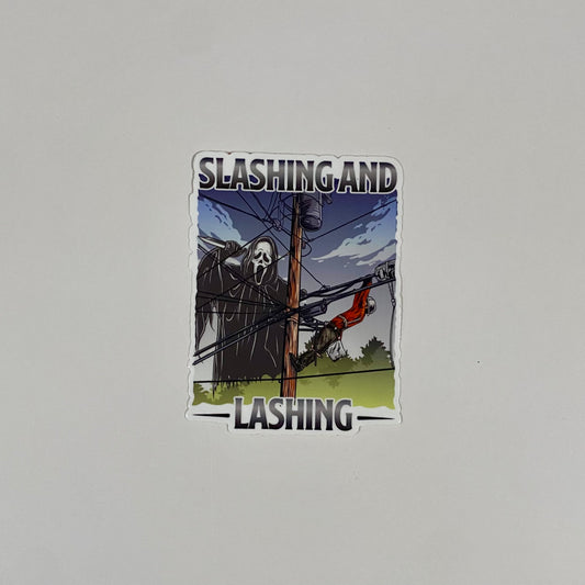 Slashing and Lashing Sticker