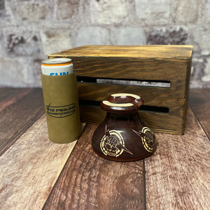 Leather Six Figure Line Gear Slim Sleeve Koozie