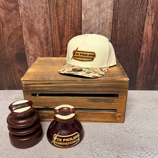 Vintage White & Tan Old School Camo Zapped Hat